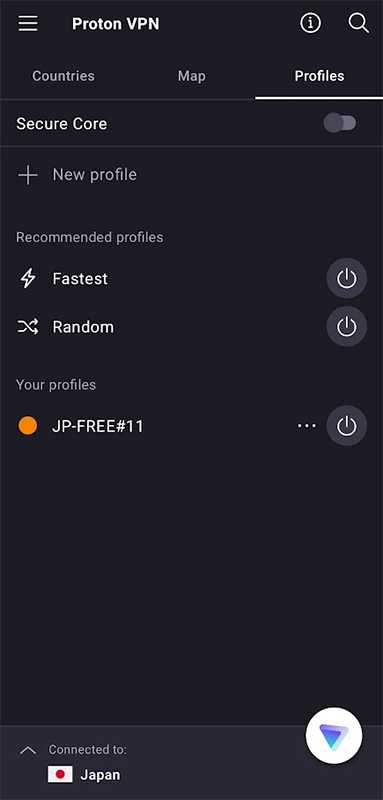 protonvpn profiles desktop app