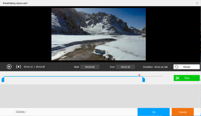 HD Video Converter Pro trim video