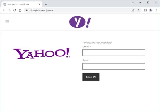 yahoo address bar