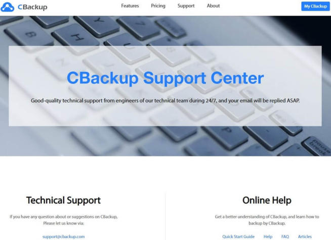 Cbackup Support