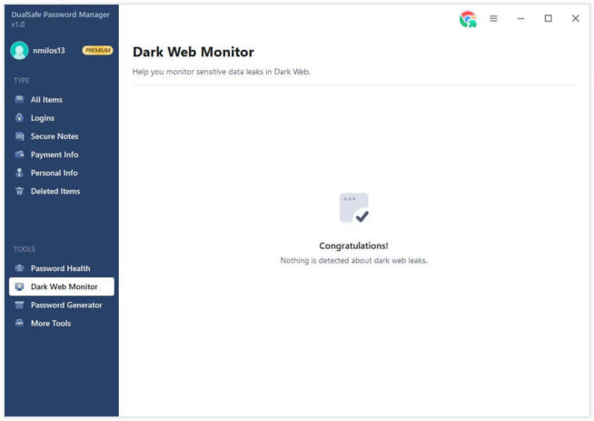 DualSafe Dark Web Monitor