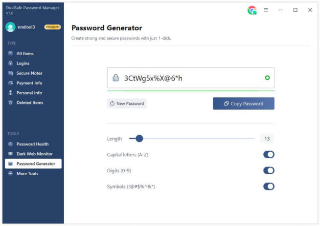 DualSafe Password Generator