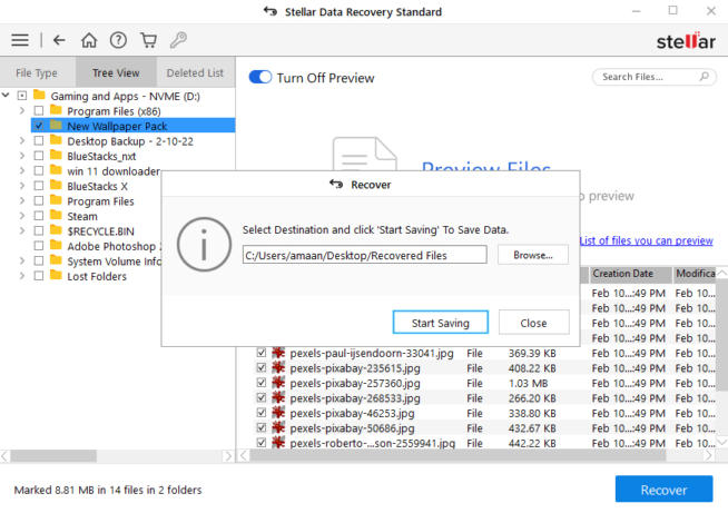 stellar data recovery file recovery