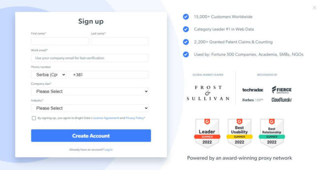 Bright Data Signup