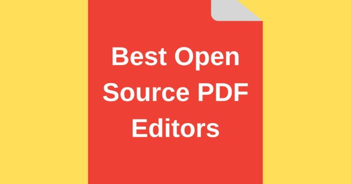 Best Open Source PDF Editors