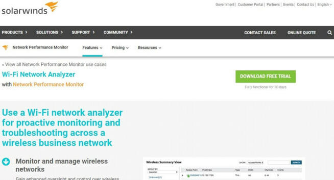 Solarwinds WiFi Analyzer