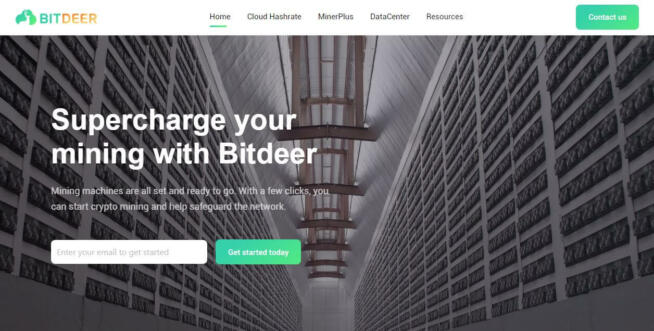 BitDeer Bitcoin Cloud Mining Site