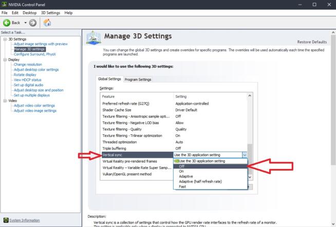 Nvidia 3D Settings 3