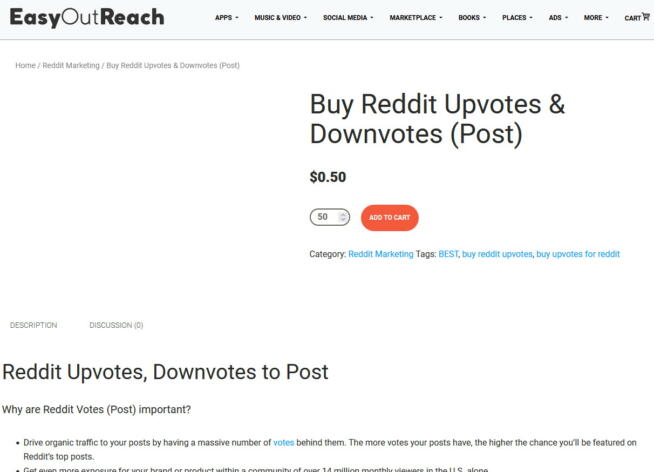 EasyOutReach Reddit Upvotes and Downvotes
