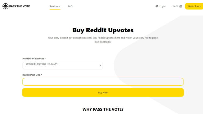 Pass the Vote Reddit Upvotes and Downvotes