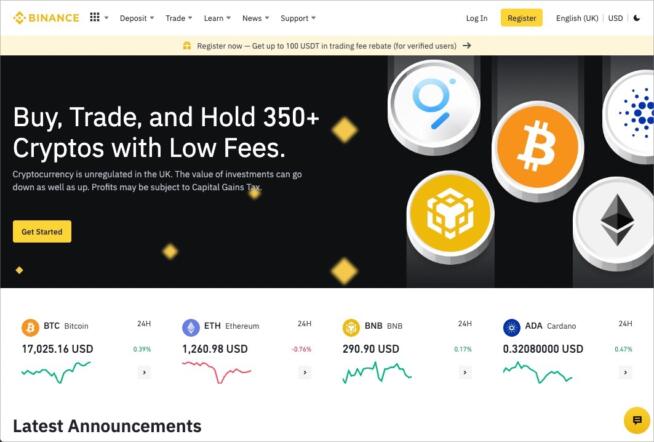 Binance Crypto Exchanges