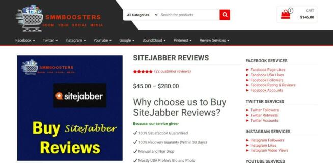 SMMBoosters Sitejabber Reviews
