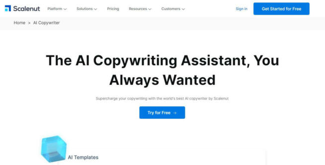 Scalenut AI writing software