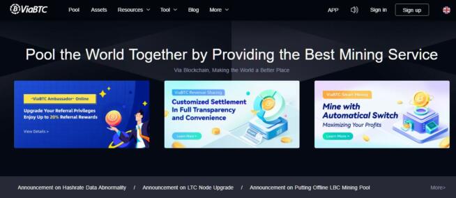 ViaBTC Bitcoin Mining Pool