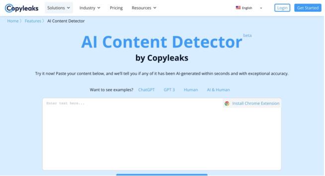 Copyleaks AI Content Detector