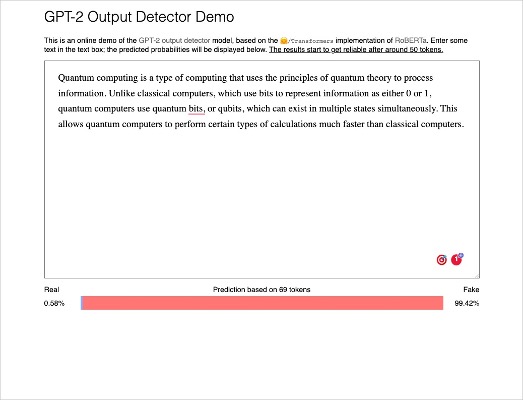 GPT-2 Output Detector Demo