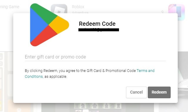 Google Play Redeem Code
