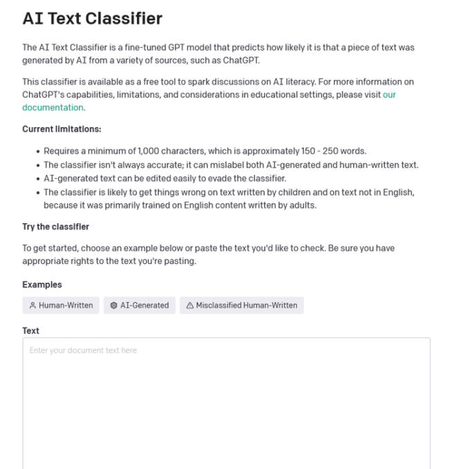 OpenAI Text Classifier
