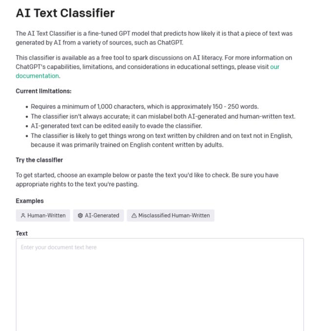 OpenAI Text Classifier