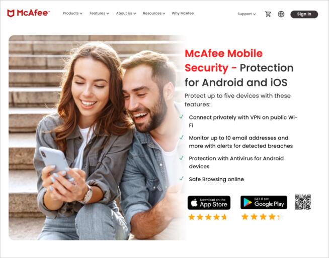 mcafee for android