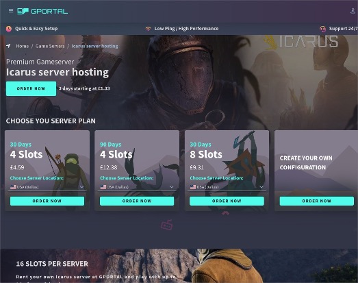 G-Portal Icarus Server Provider
