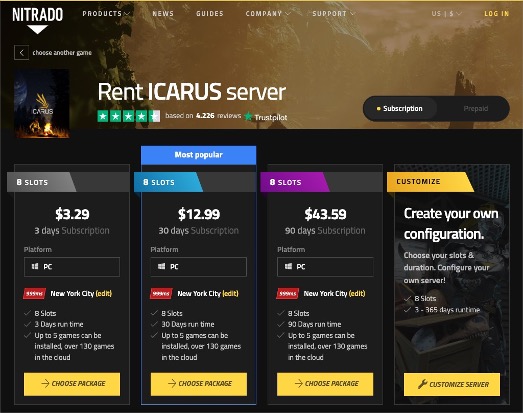 Nitrado Servers Icarus Server Provider
