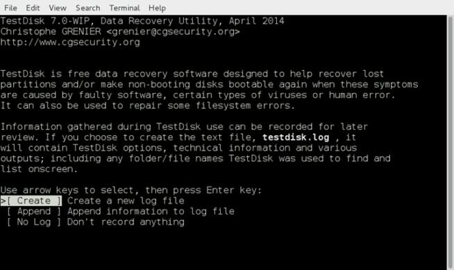 TestDisk SD Card Recovery Software