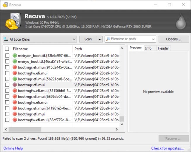 Recuva Data Recovery Software For Windows
