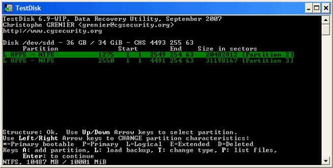 TestDisk Data Recovery Software For Windows