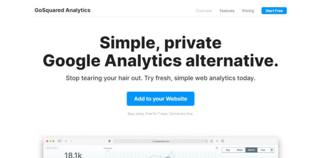 GoSquared Google Analytics Alternative