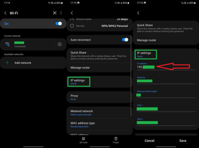 Change IP Android