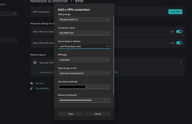 VPN Settings Windows 11 2