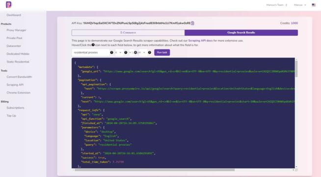 Proxy Empire SERP Scraping API