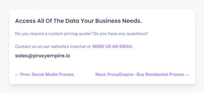 Proxy Empire Support