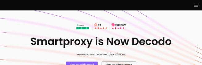 Decodo residential proxies homepage screenshot