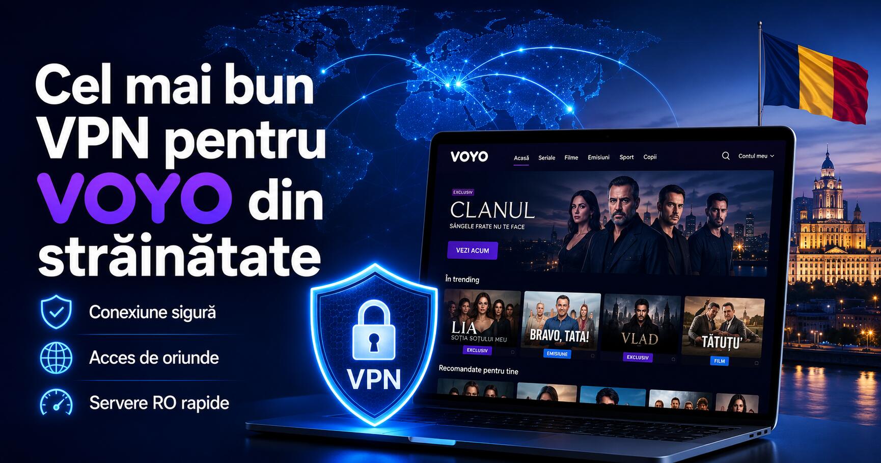 Cel mai bun VPN pentru VOYO din străinătate