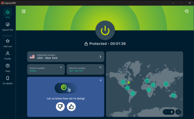 ExpressVPN Windows-app för Sverige
